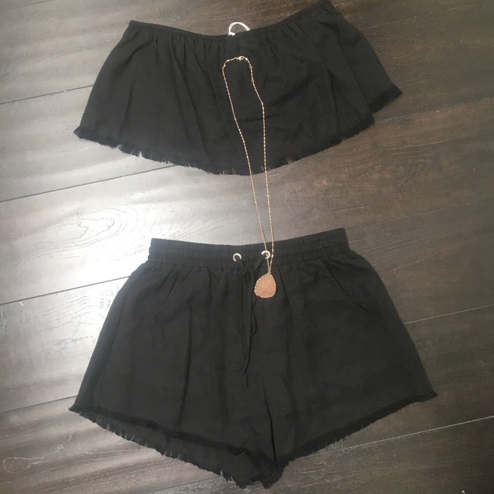 Black Shorts Set